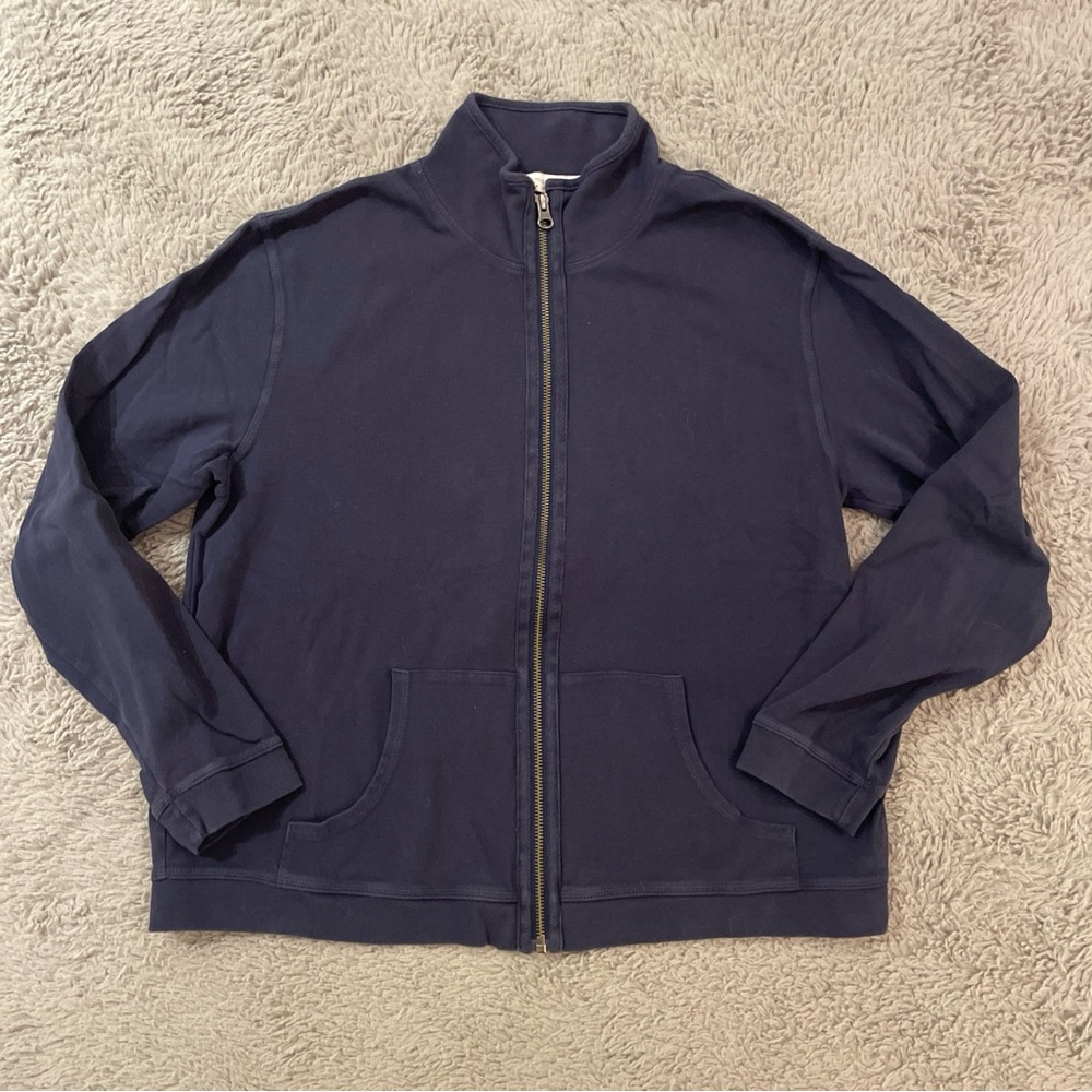 Mododoc Los Angeles Women’s Twilight Navy Blue Full Zip Up Jacket Size M Pockets